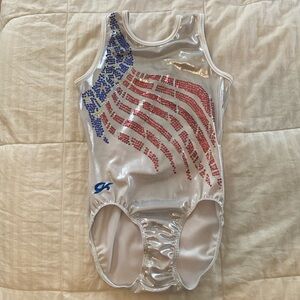 ❤️SOLD❤️AS Sparkly USA Gk leotard